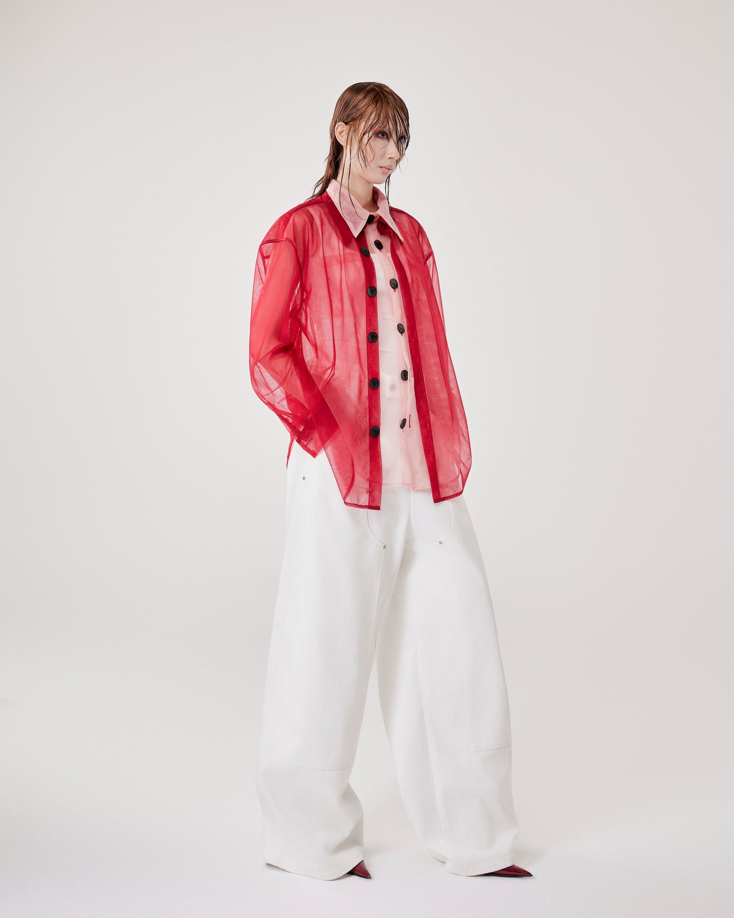 Double Trouble Sheer Shirt Caotus Astoud