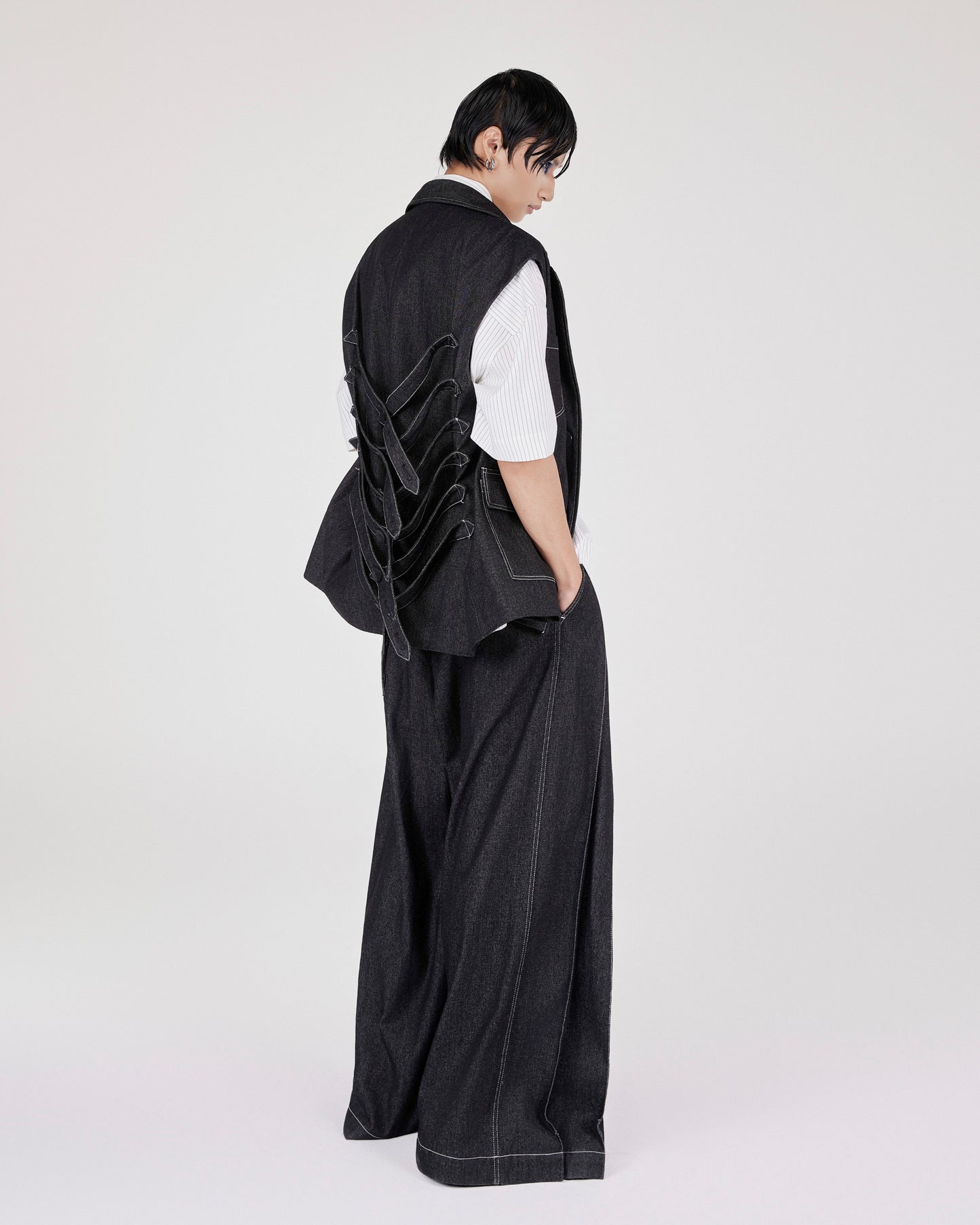 Wide Leg Pleat Jean Caotus Astoud