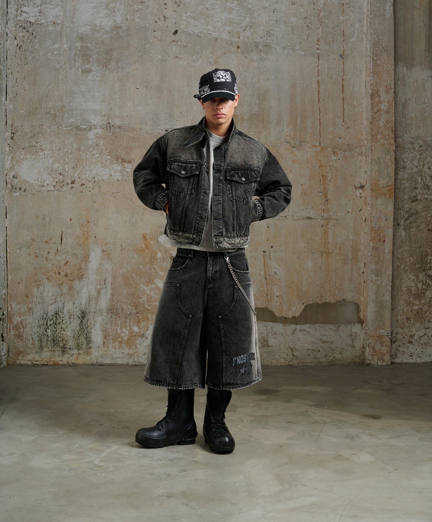 Jkd3 - "Fnos Verse" Denim Jacket Washed - Black