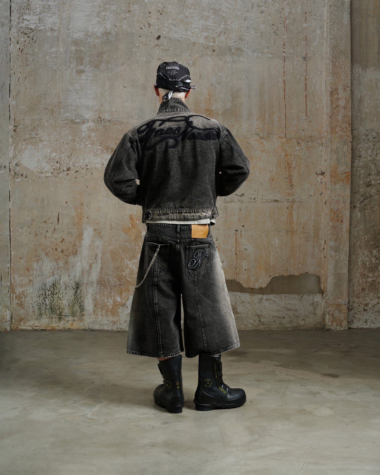 Jkd3 - "Fnos Verse" Denim Jacket Washed - Black