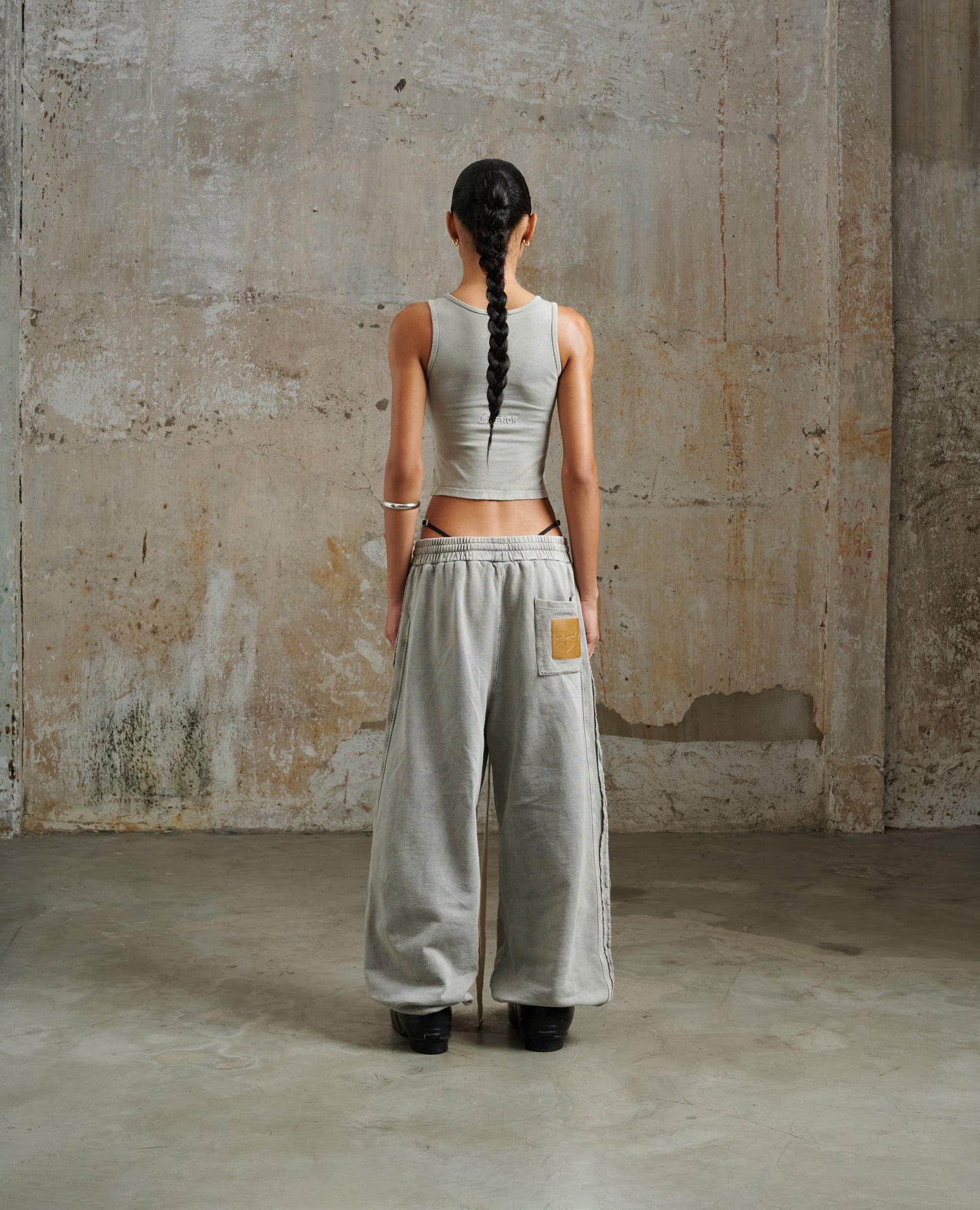 Jgw6 - "Fnos" Washed Pants - Gray