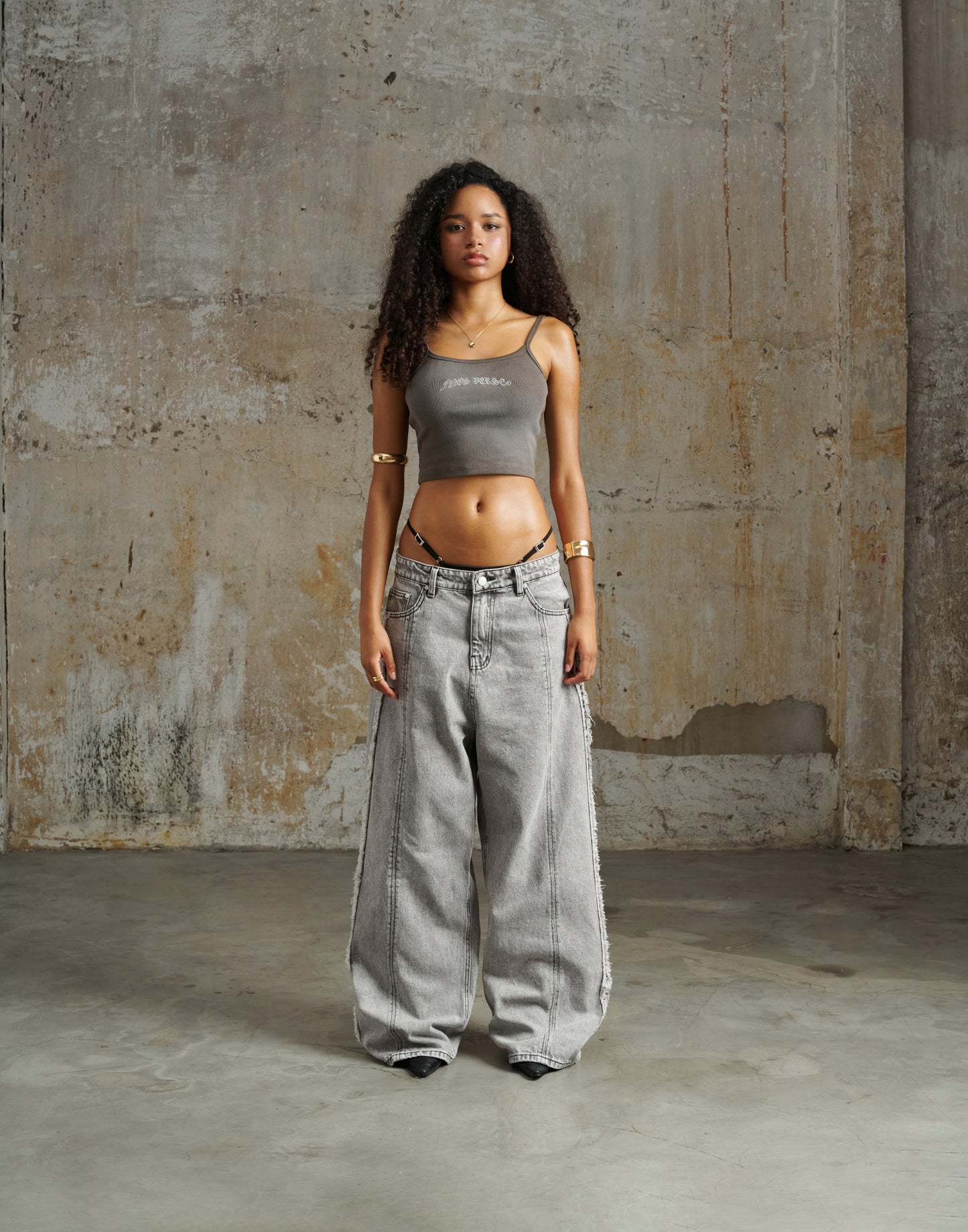 Twf6 - "Fnosverse" Cami Top Wash - Olive