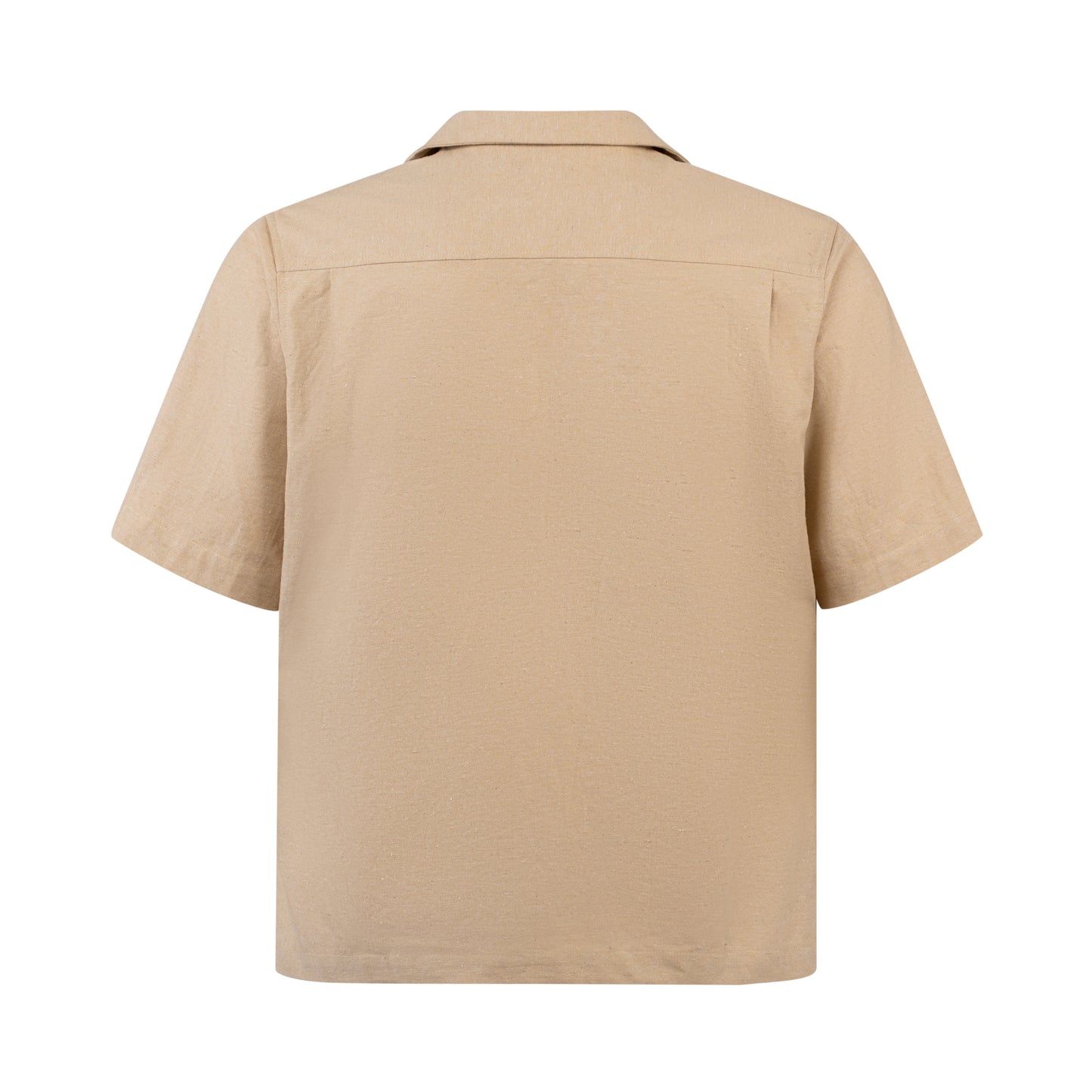 brown-zip-up-hemp-cuban-shirt saomai homme astoud
