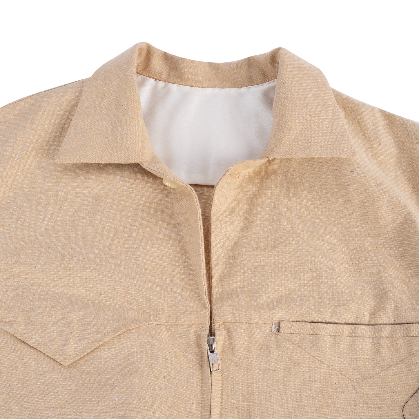 brown-zip-up-hemp-cuban-shirt saomai homme astoud