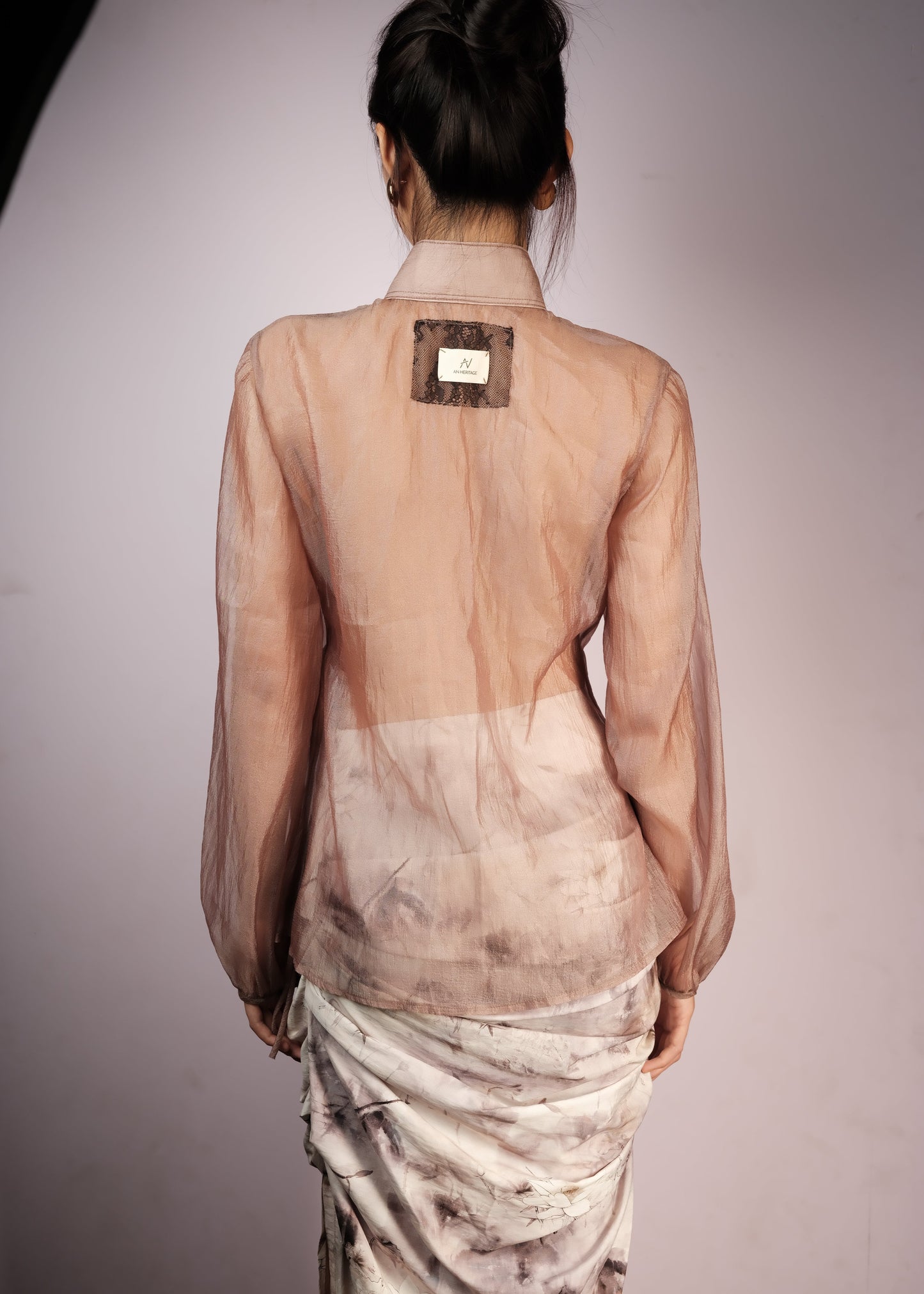 plum-phấn-sương-chiffon-blouse an heritage astoud