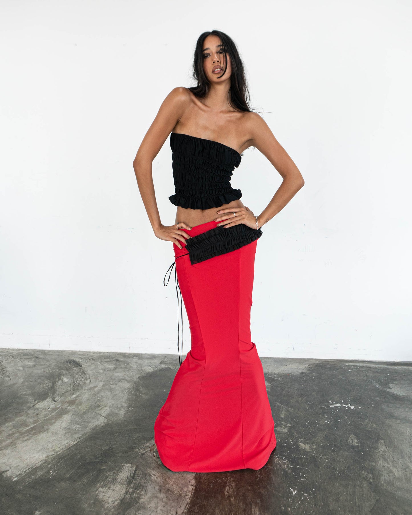 Red Long Red Dream Skirt