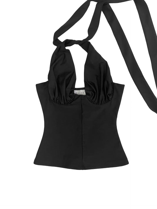 Black Holy Wrinkles Top