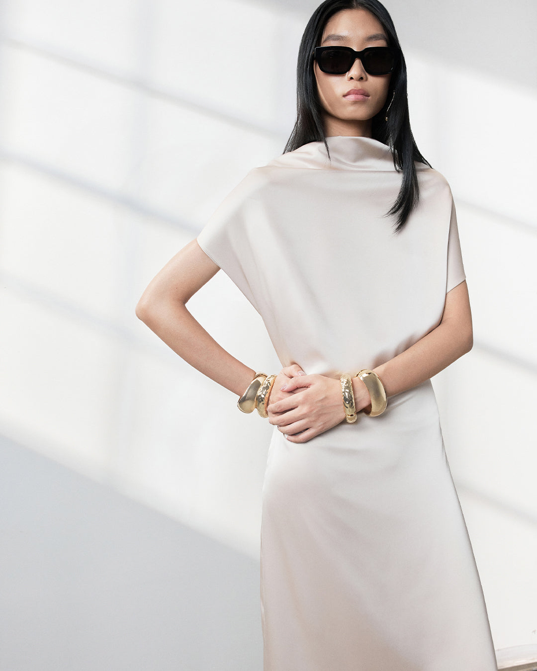s25-womens-champagne-silk-dress fortythree astoud