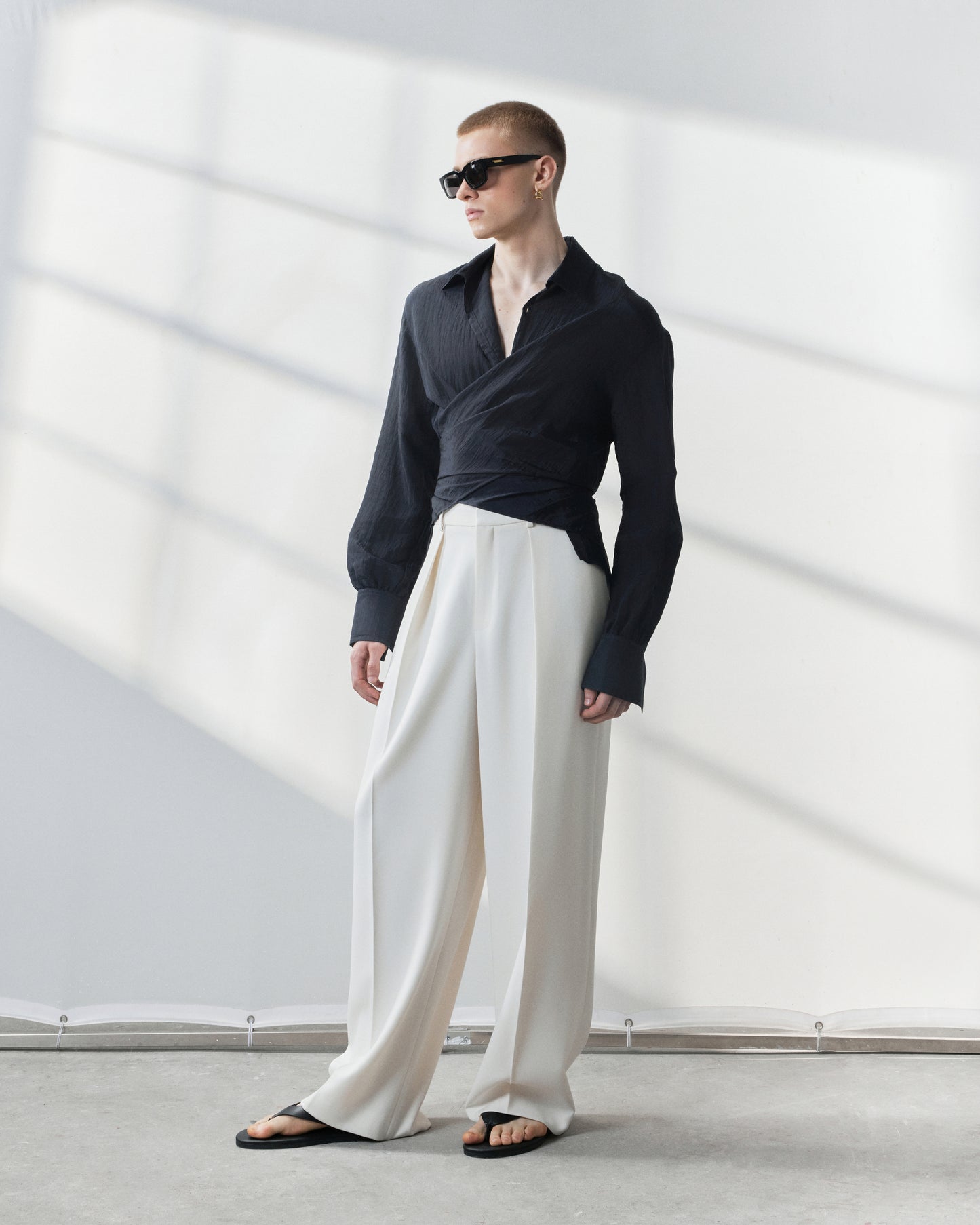 s25-mens-black-silk-draped-shirt fortythree astoud