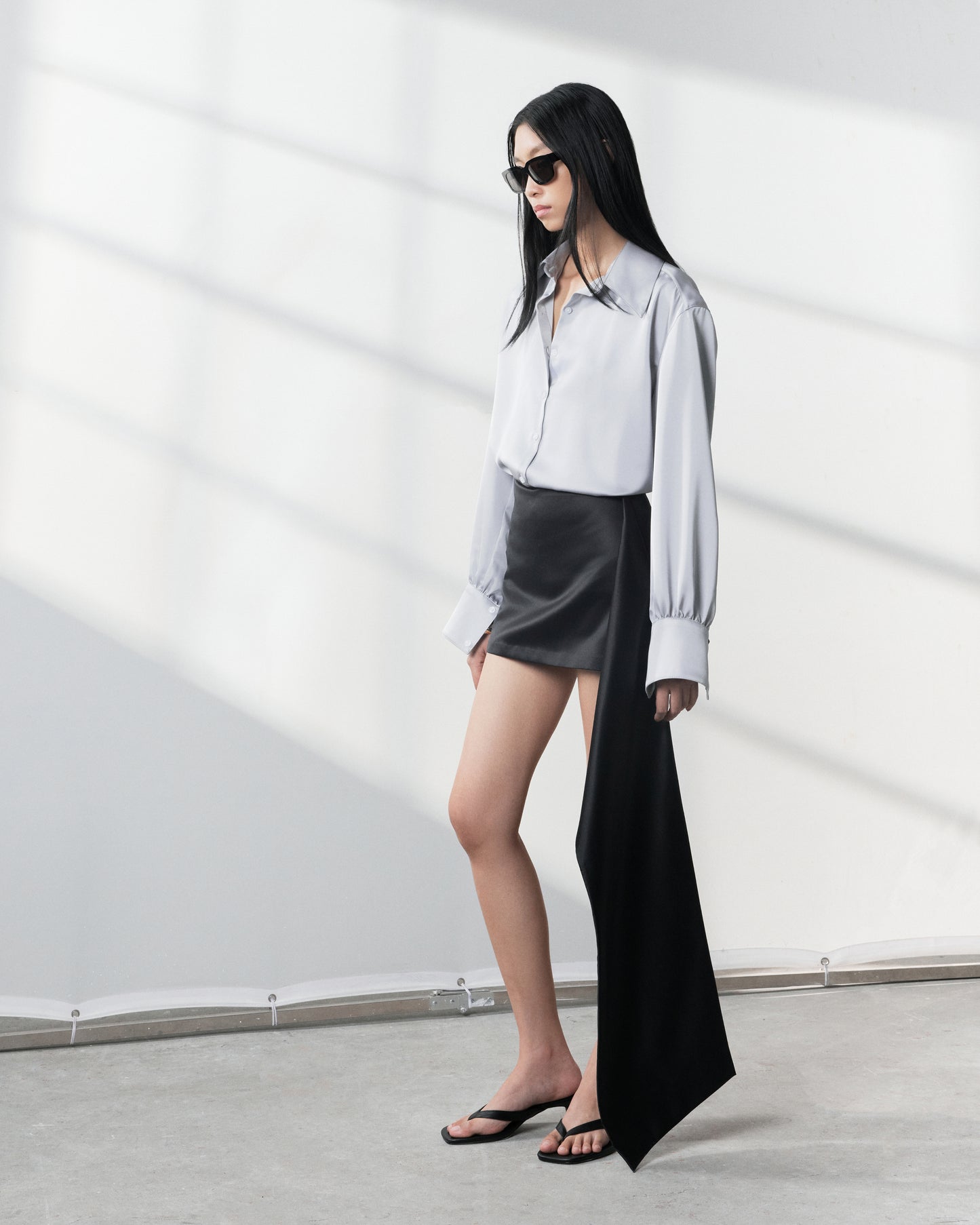 s25-womens-silver-silk-shirt fortythree astoud