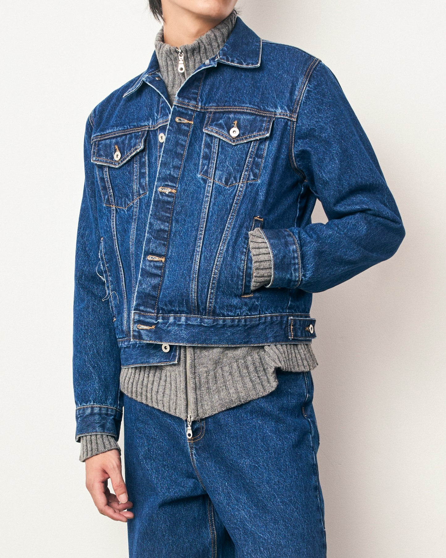 FRAGILE® Indigo Wash Denim Jacket fragile club astoud