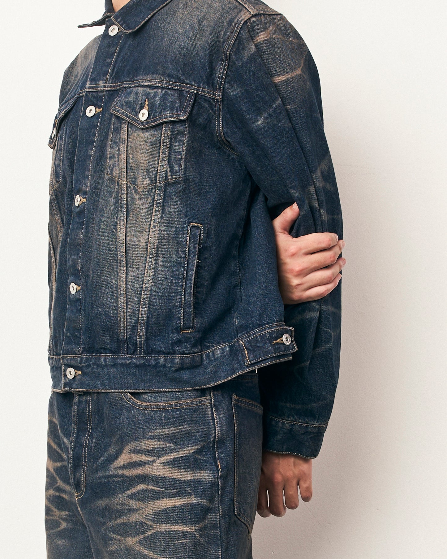 FRAGILE® Dark Blue Wash Denim Jacket
