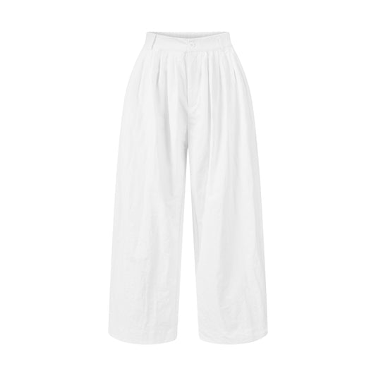 White 9wide Pants