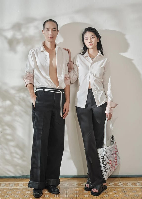 Clean Leather Newspaper Bag