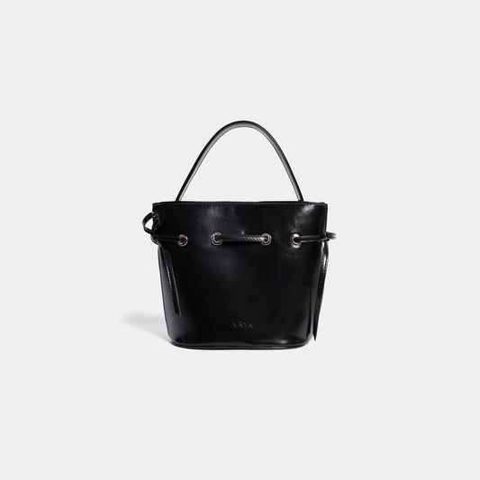 Black Bow Sides Bucket Bag
