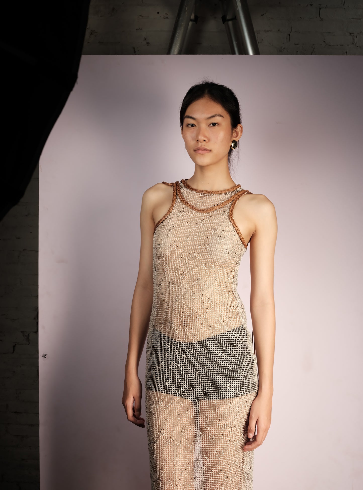 ngan-nga-mesh-halter-neck-midi-dress an heritage astoud