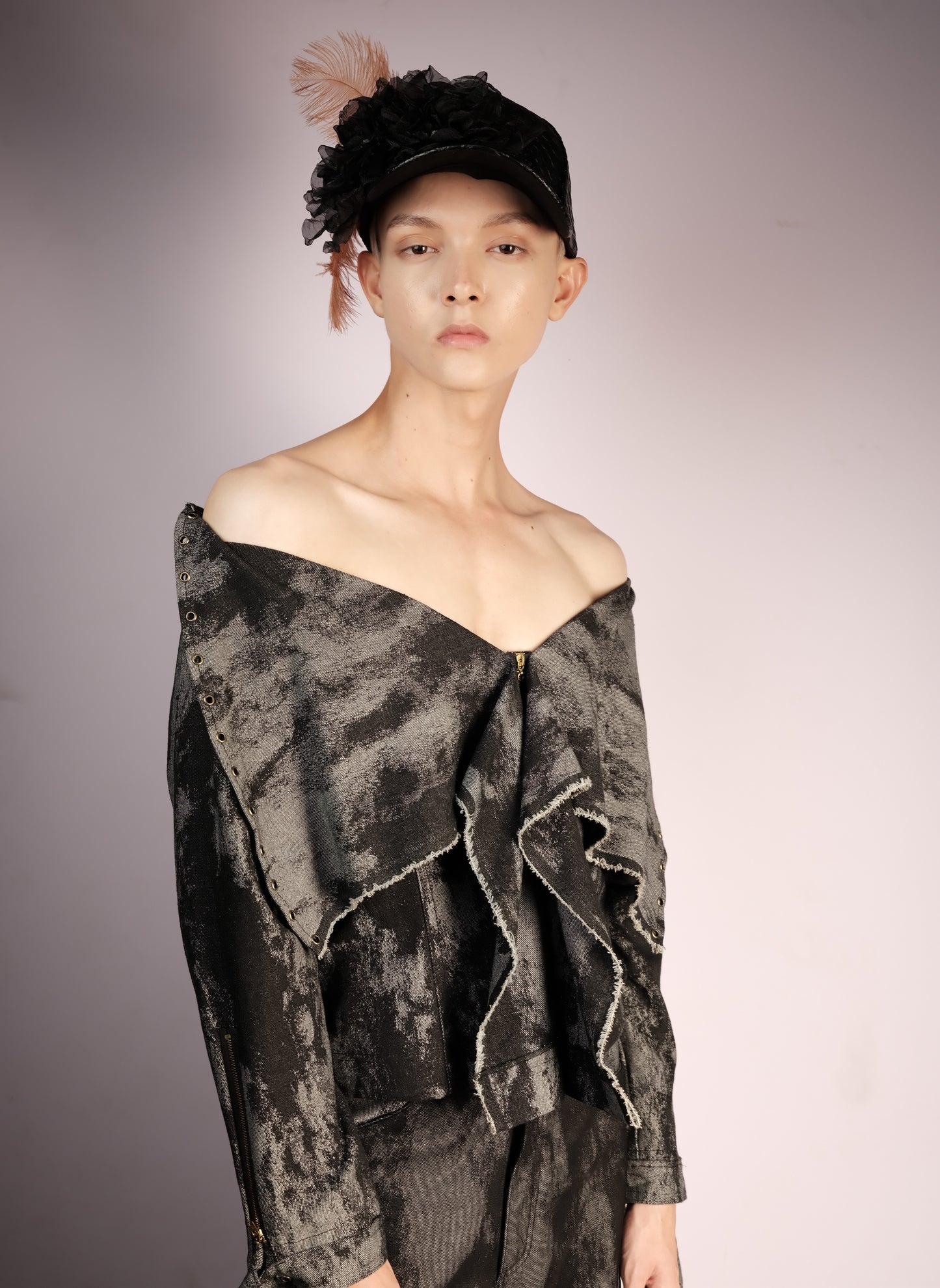 cai-then-denim-off-shoulder-shirt an heritage astoud