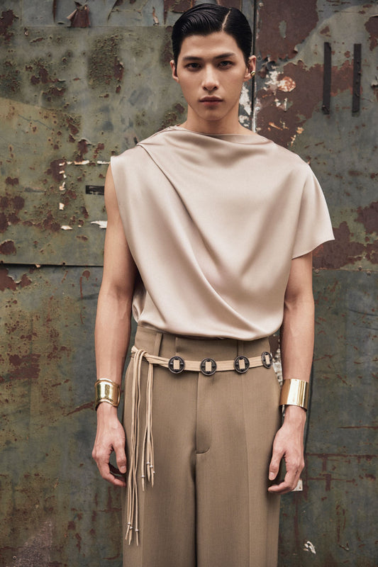 beige-silk-draped-asymmetric-top-FORTYTHREE