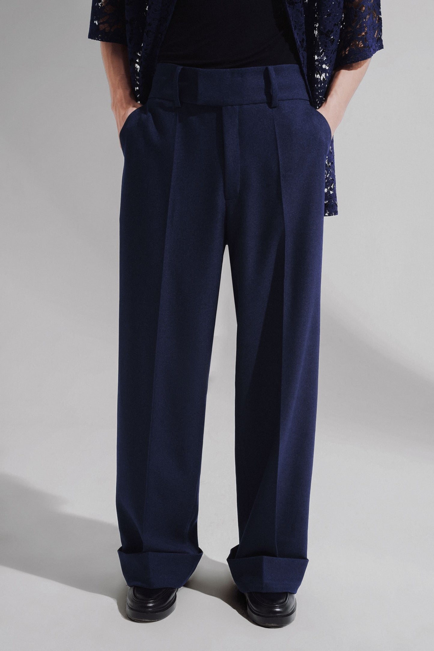 navy-silk-khaki-low-waisted-straight-leg-pants-FORTYTHREE