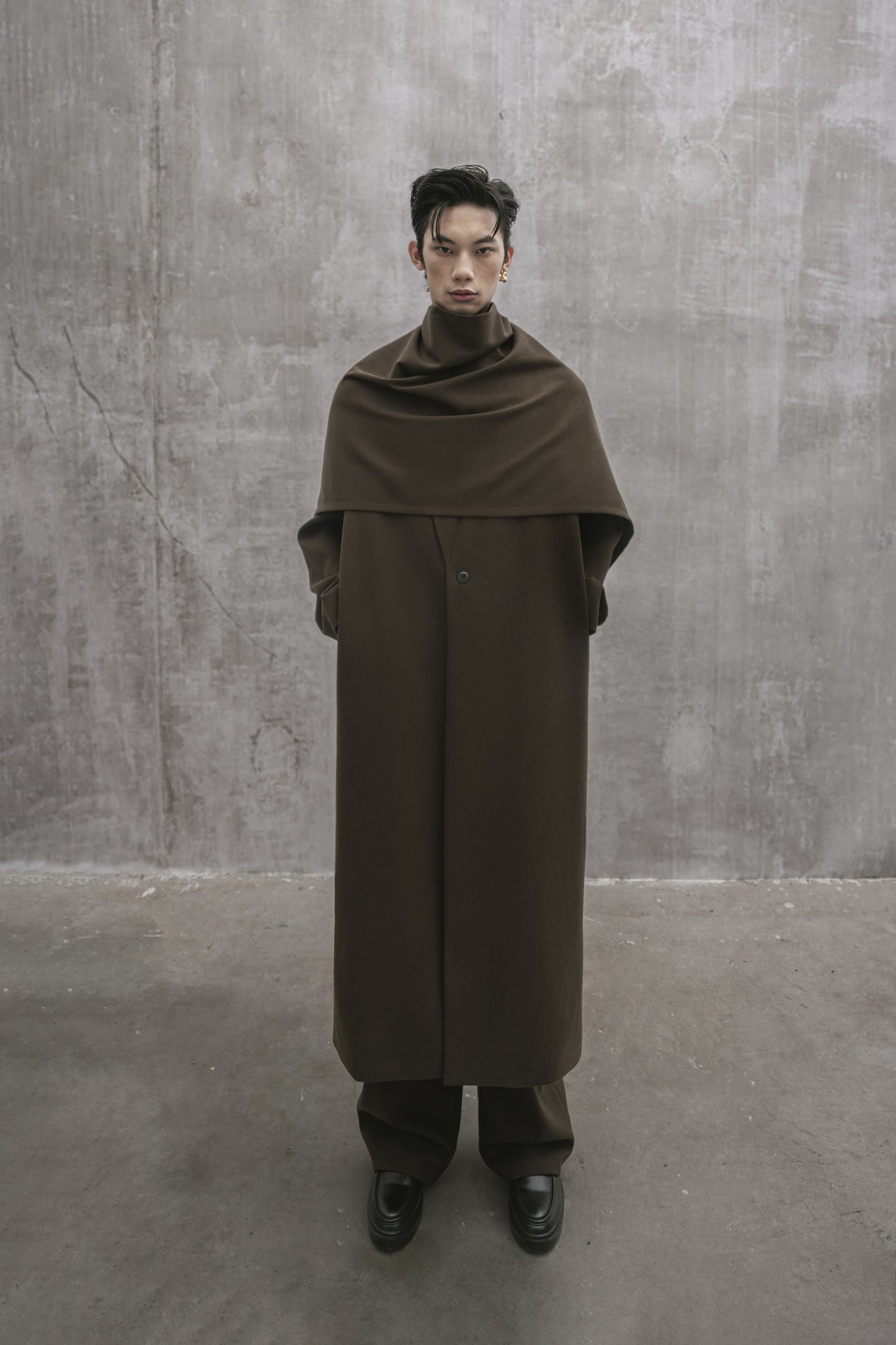 s25-unisex-dark-brown-wool-coat fortythree astoud
