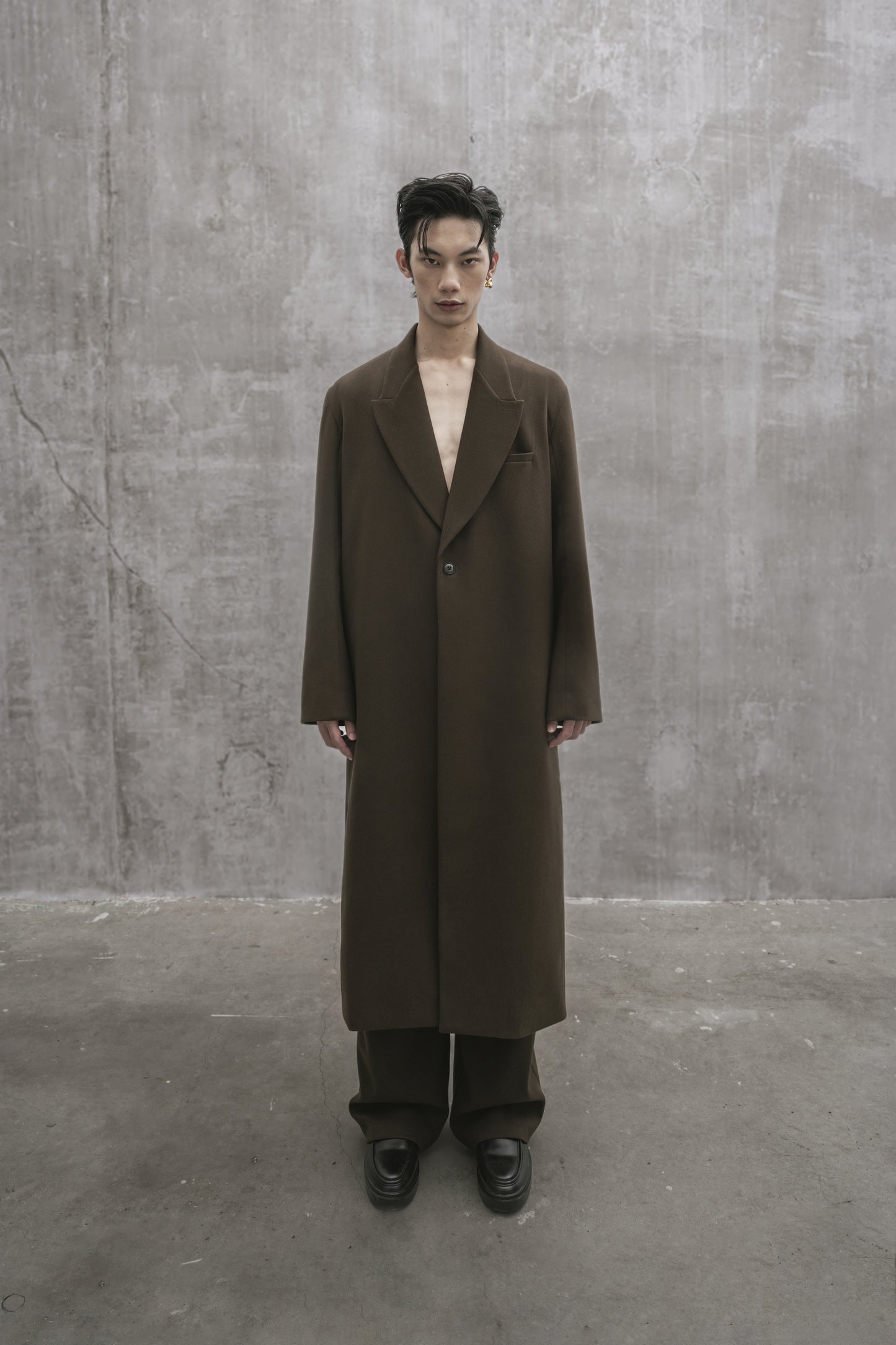 s25-unisex-dark-brown-wool-coat fortythree astoud