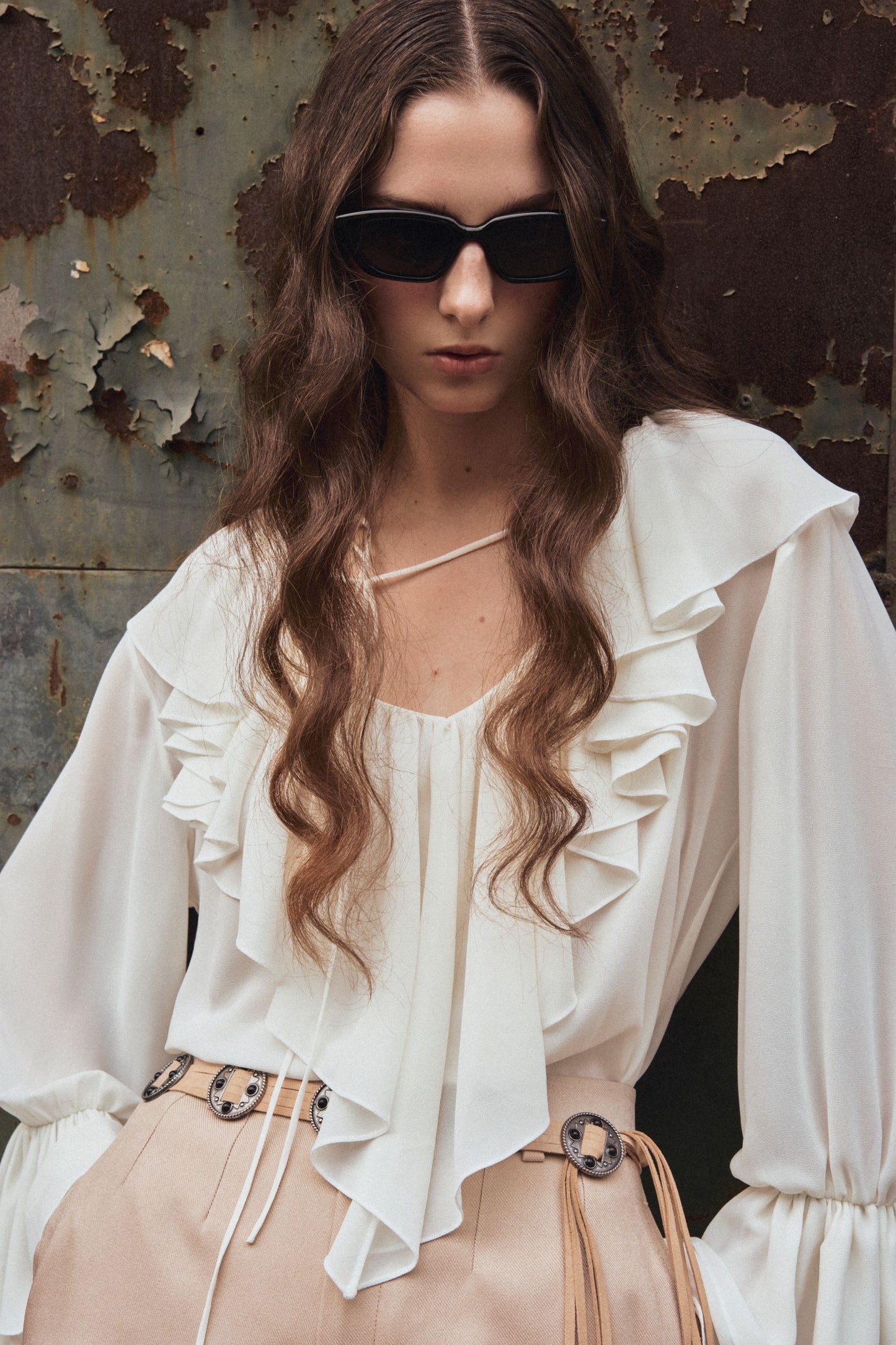 cream-chiffon-ruffled-top-FORTYTHREE