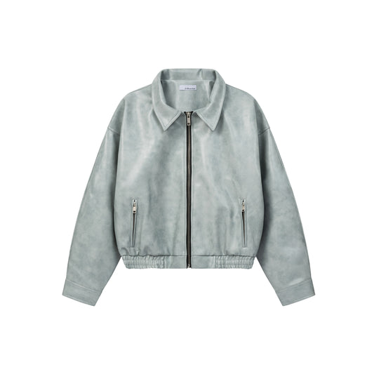 Light Blue Yankee Leather Jacket