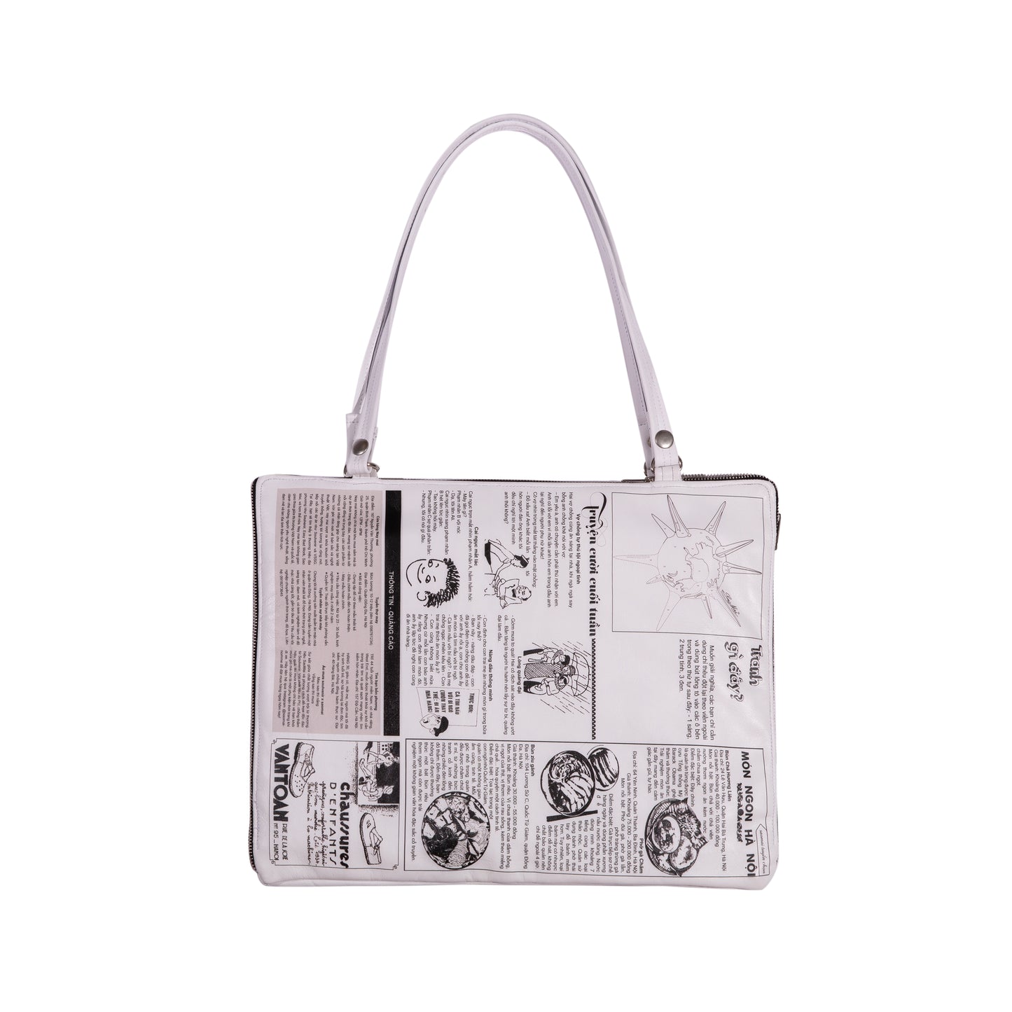 Clean Leather Newspaper Bag