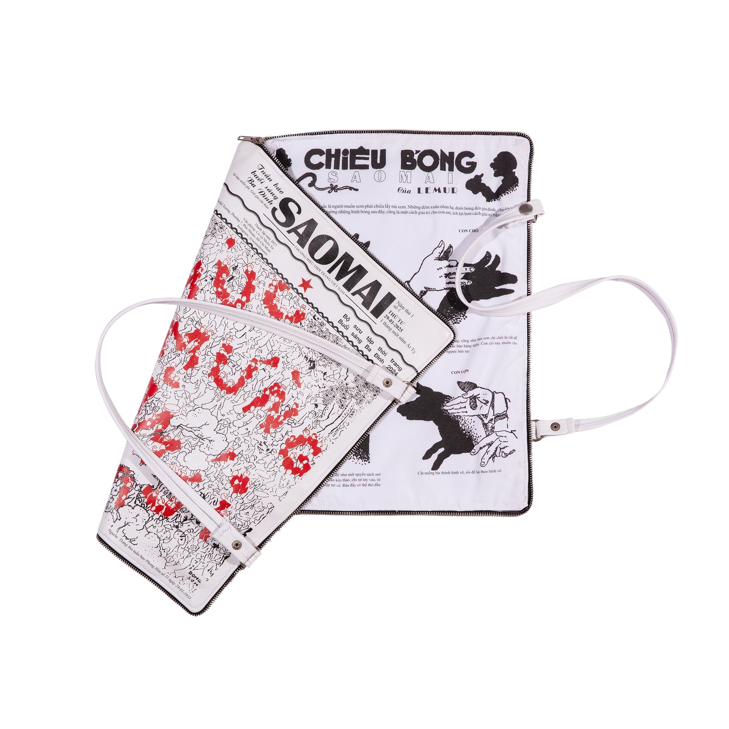 Clean Leather Newspaper Bag