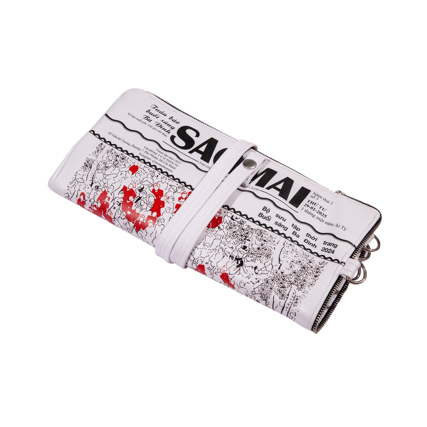 Clean Leather Newspaper Bag