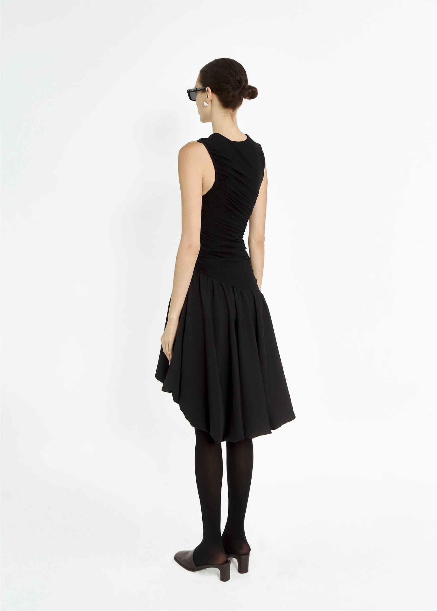 draped-balloon-mini-dress-black