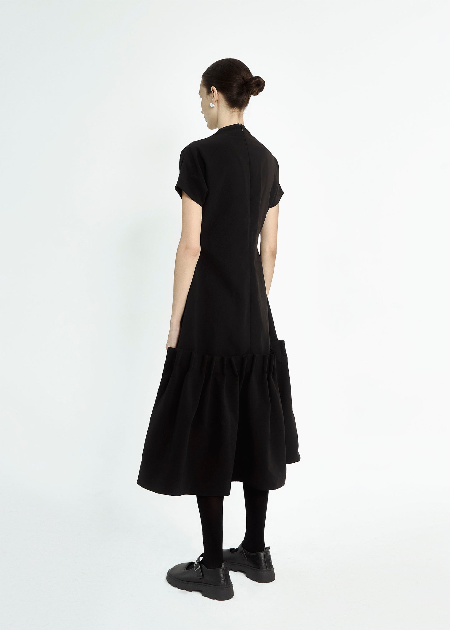 high-neck-gathered-dress-black-mayne-studios-astoud