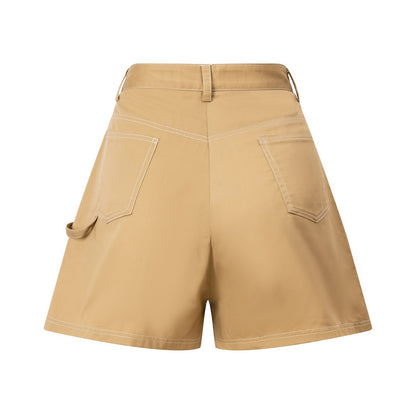 Unisex Camel Light-weight Khaki Shorts