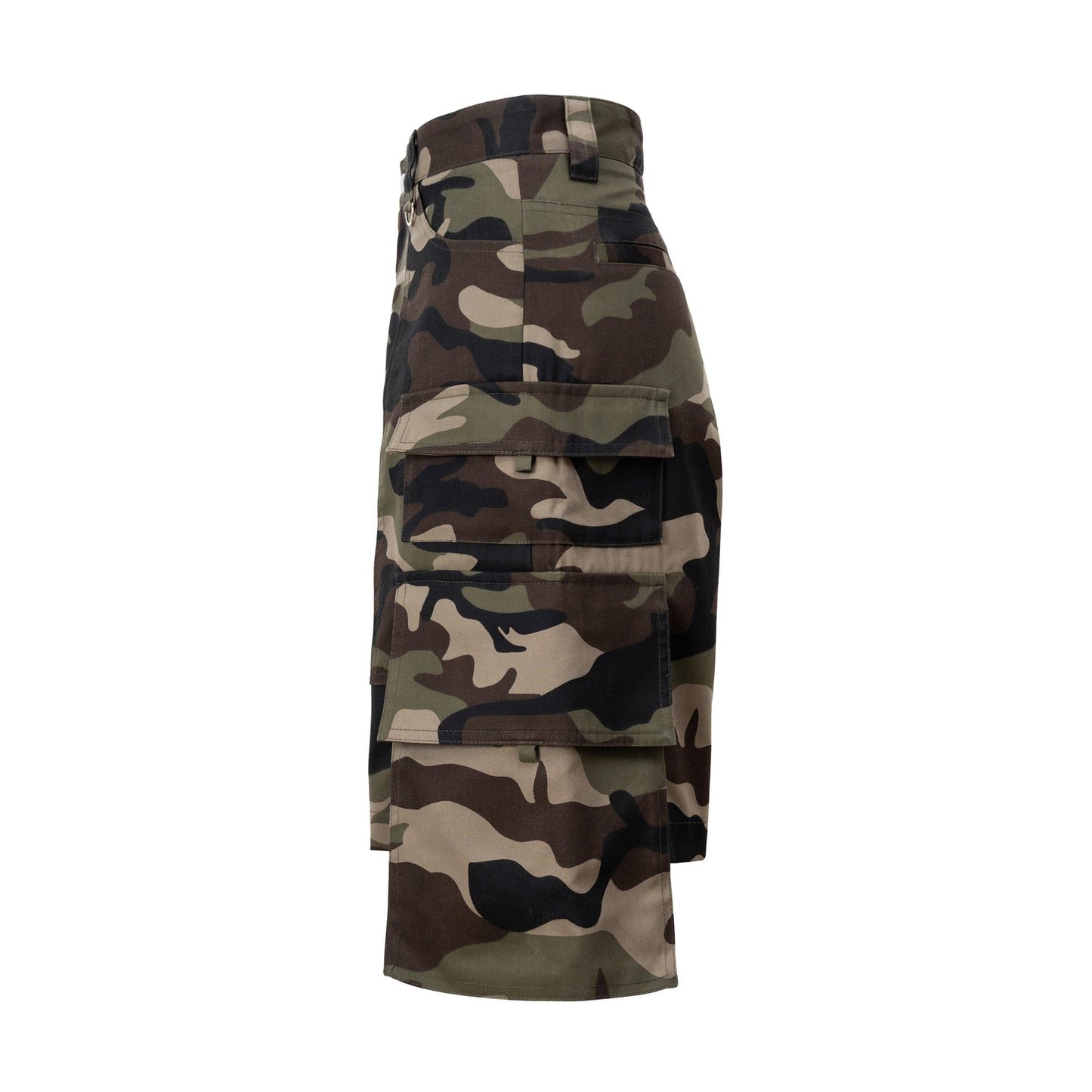 Men's Camouflage Cargo Knee-length Khaki Shorts