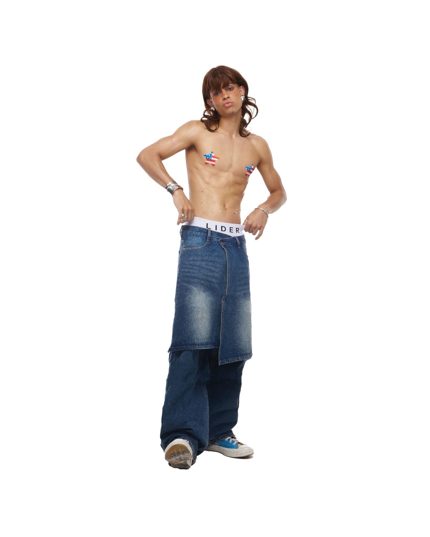 layered-kilt-jeans-LIDER