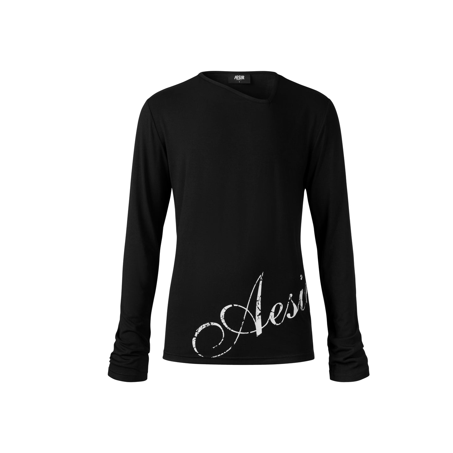 ssss-aesir-men-black-triangle-neck-shirt aesir astoud