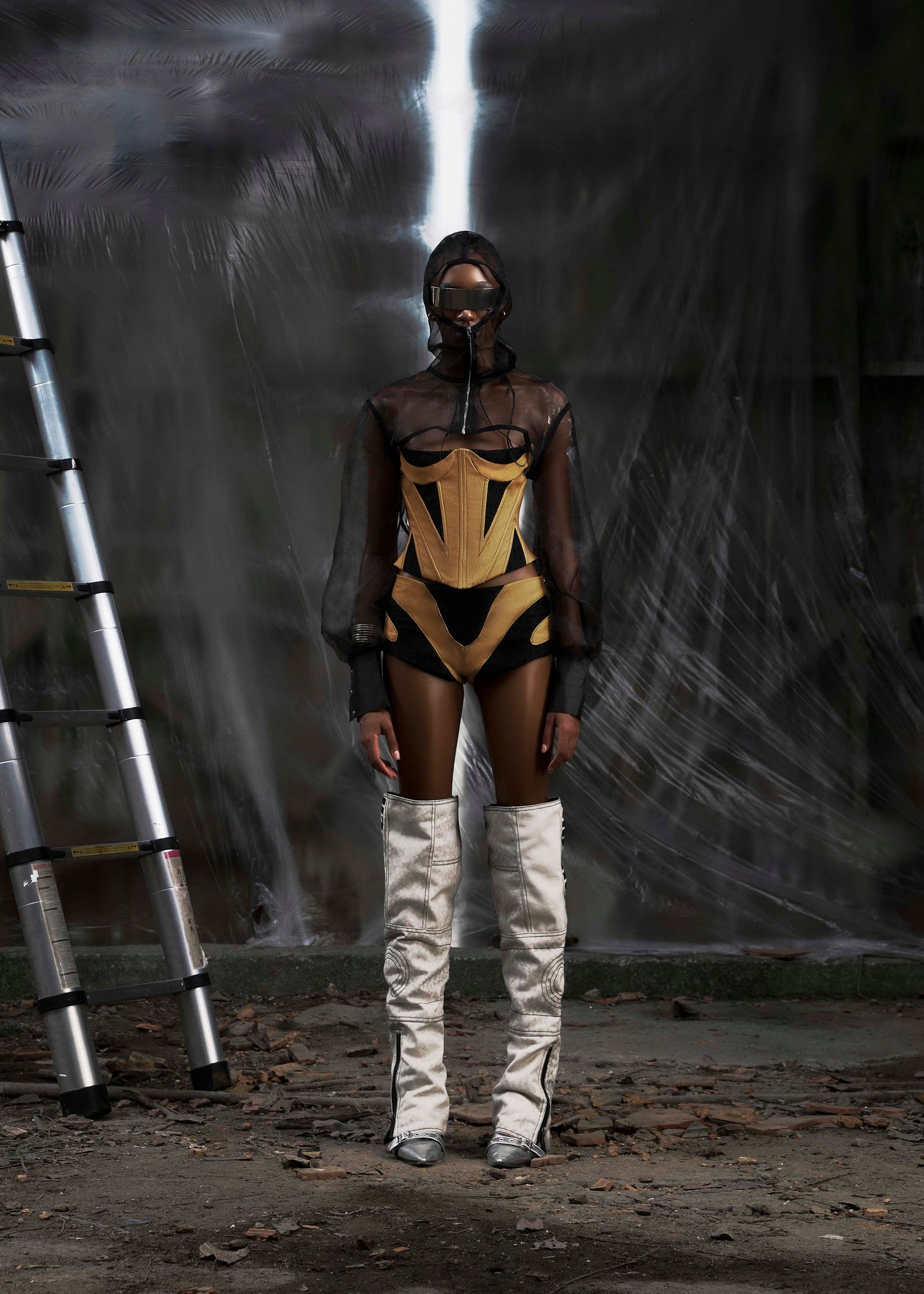 None See Through Croptop Jacket Tatichu Astoud