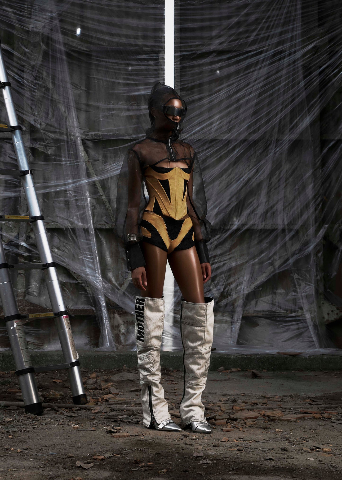 None See Through Croptop Jacket Tatichu Astoud