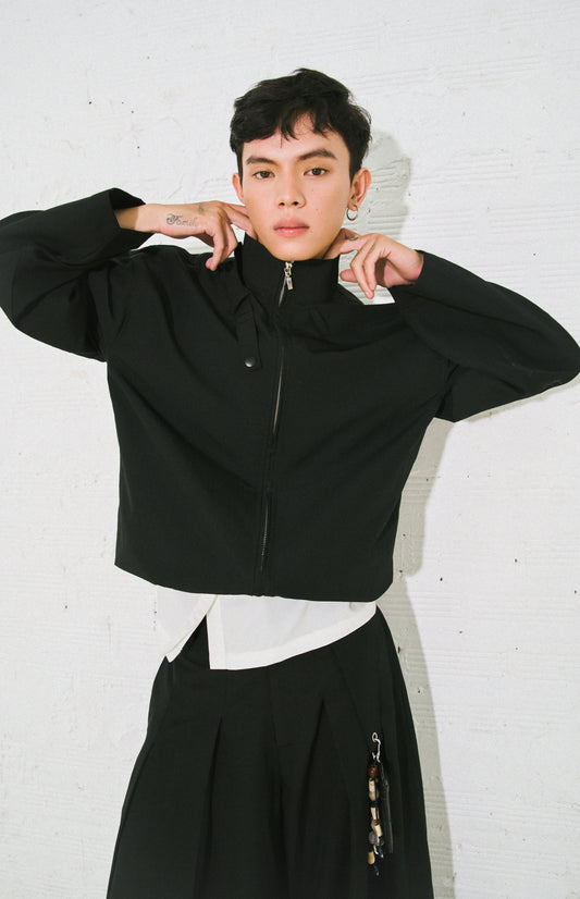 Black Scarf Jacket