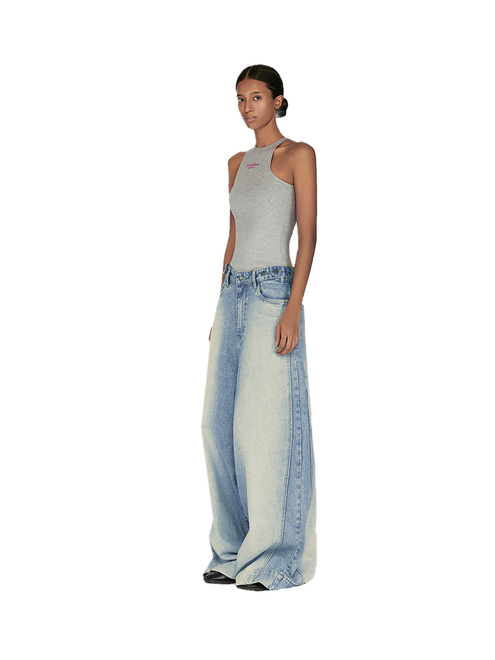 bleached-button-baggy-jeans laminapparel® astoud