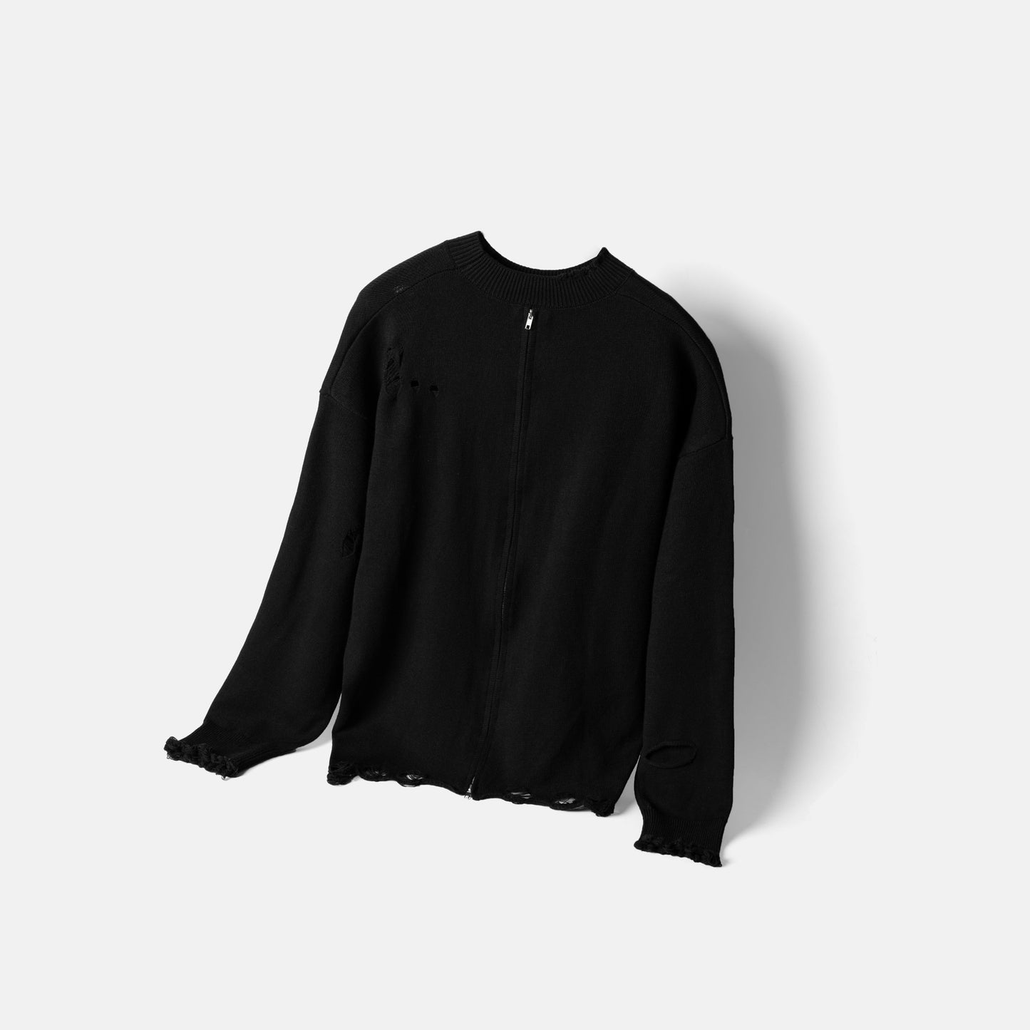 Black ATLU Two Way Zip Sweater