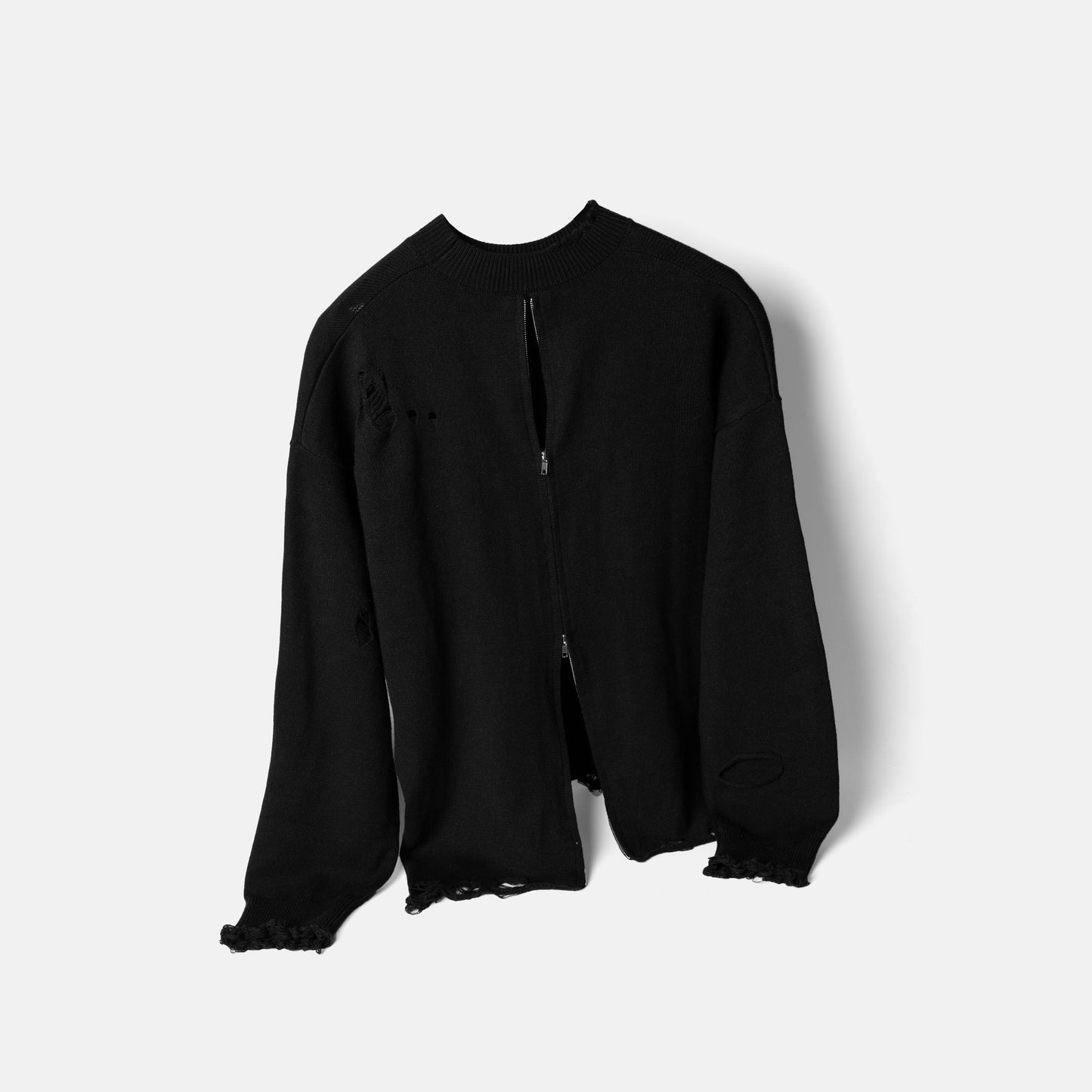 Black ATLU Two Way Zip Sweater
