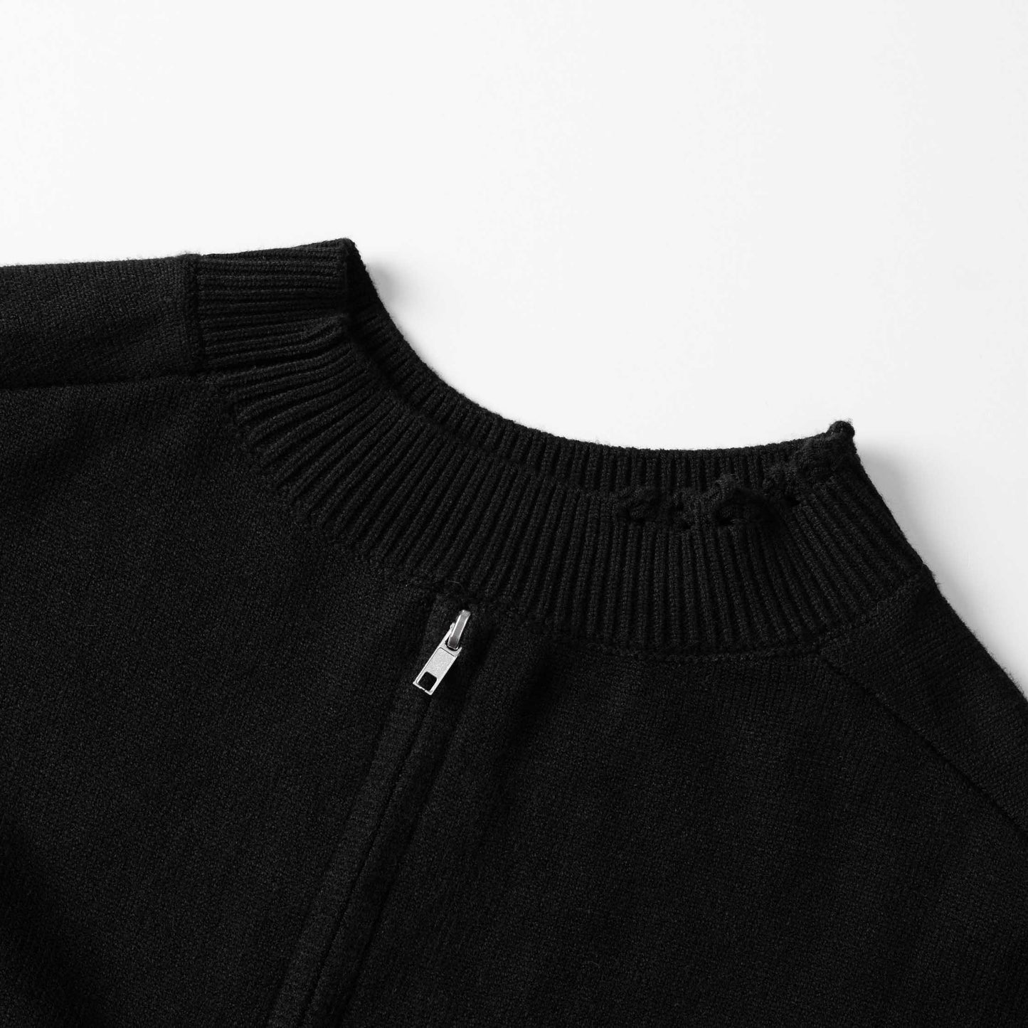 Black ATLU Two Way Zip Sweater