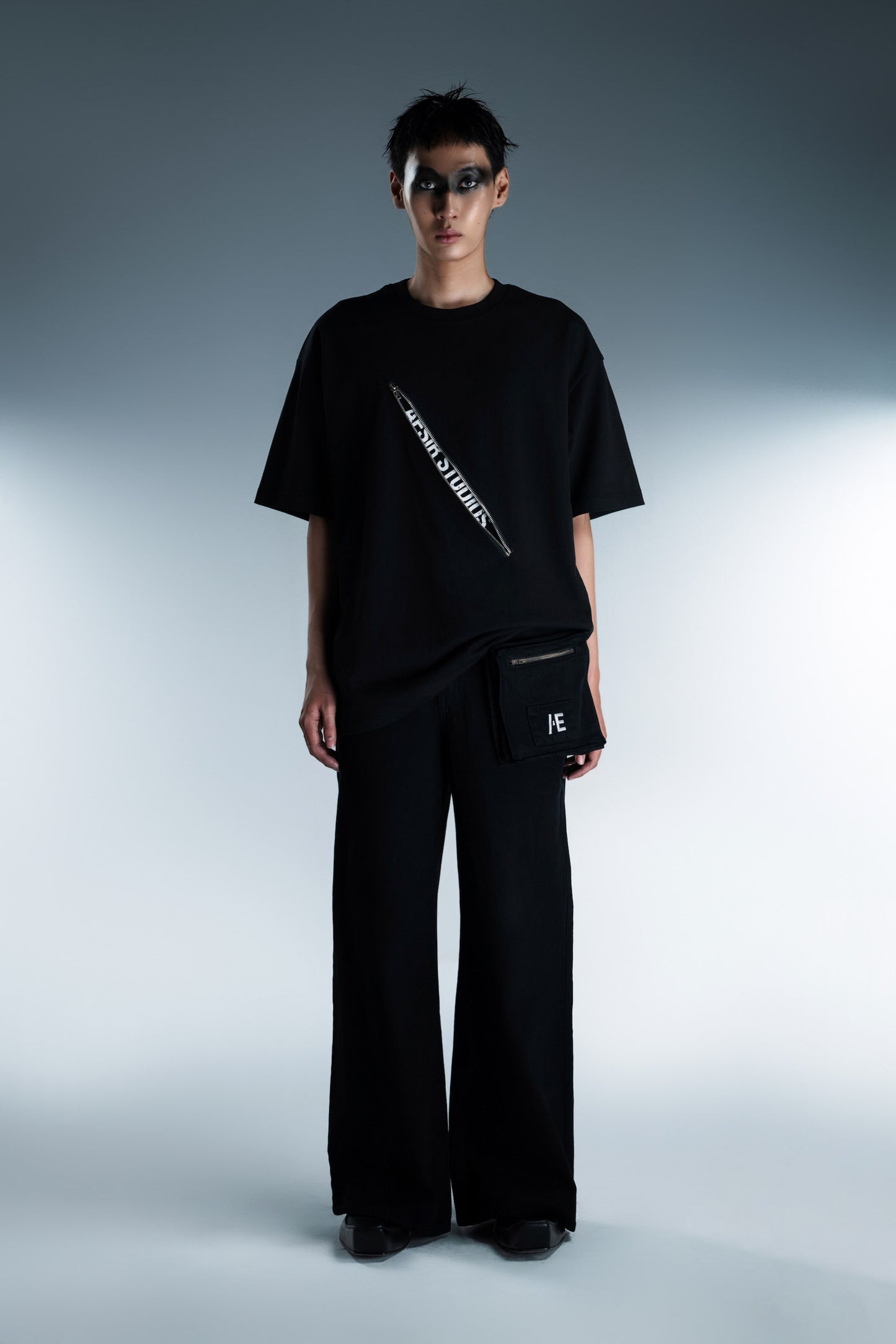 Black ATLU 2 Layer Zip T-shirt
