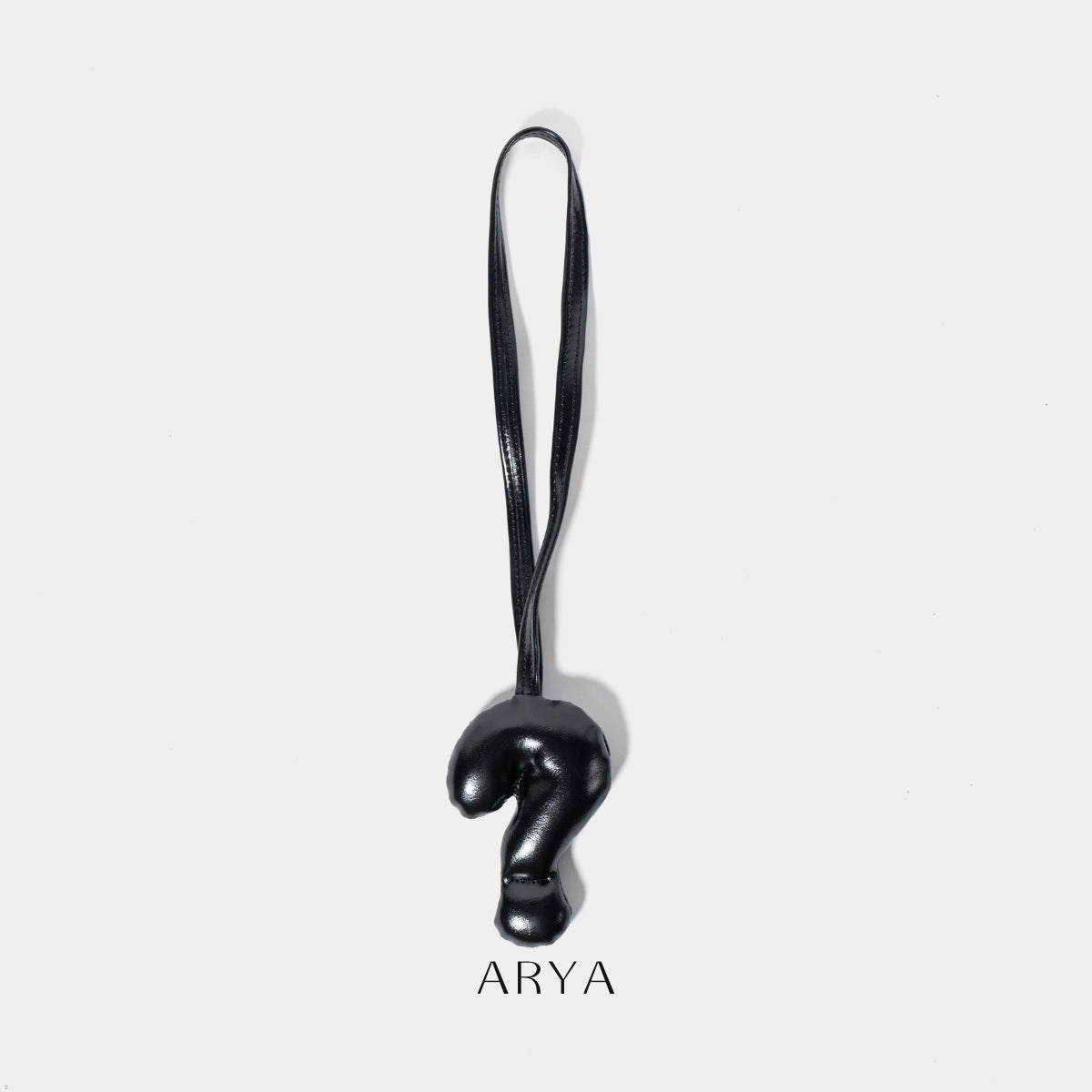 Black Question Mark Charm by ARYA, PU leather, 2.36 inches, 3.15-inch strap - ASTOUD.