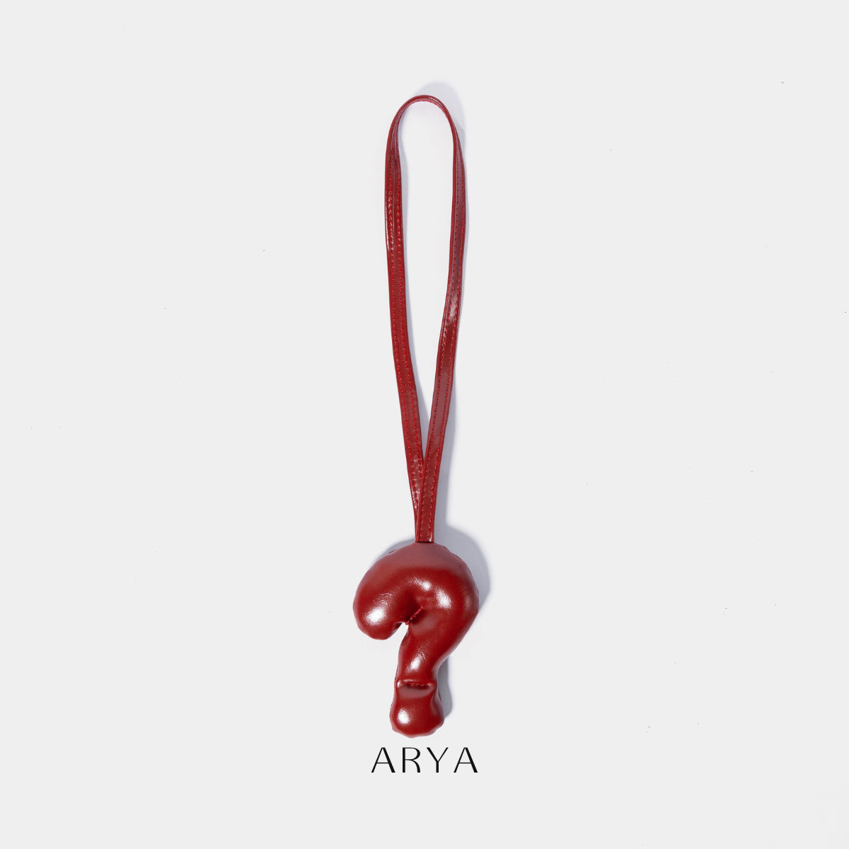 Red Question Mark Charm by ARYA, PU leather, 2.36 inches, 3.15-inch strap - ASTOUD.