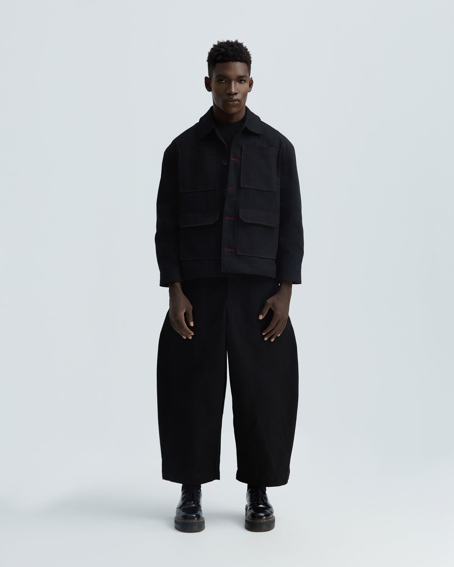 Black Crooked Pants