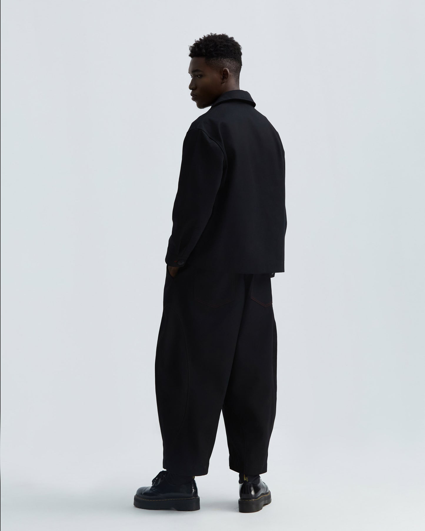 Black Crooked Pants