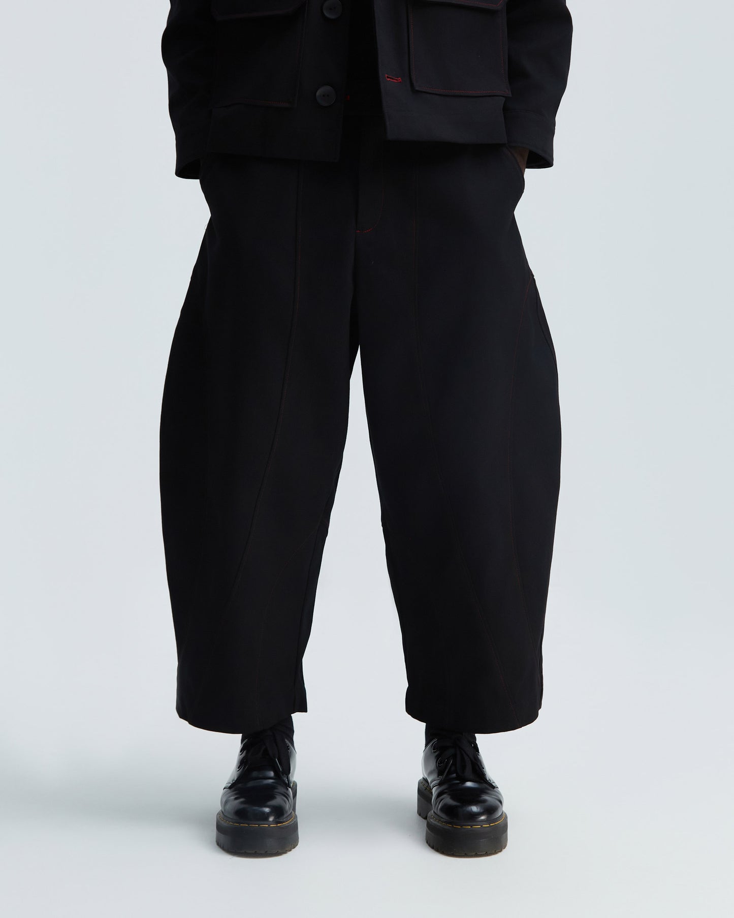 Black Crooked Pants