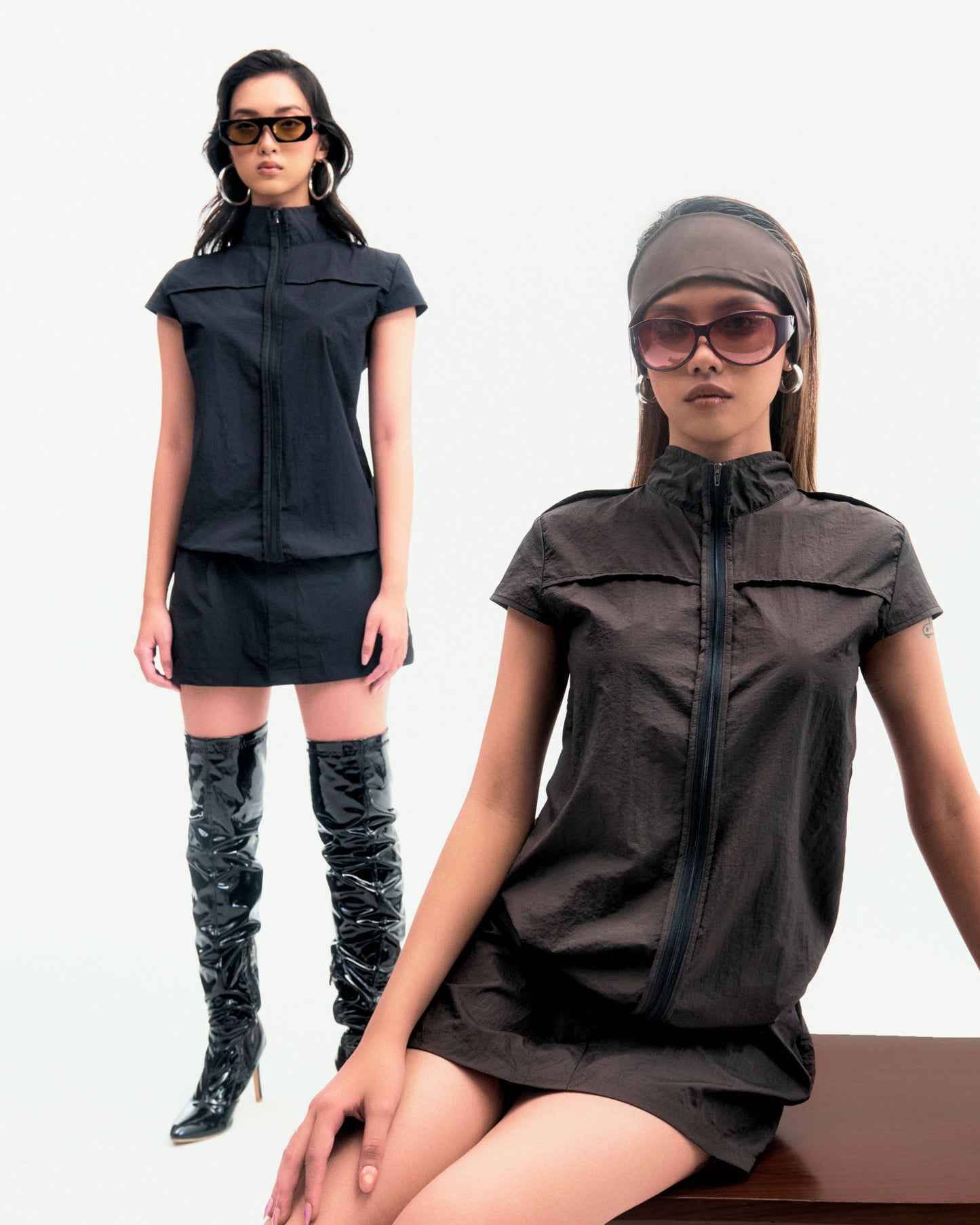 nylon-mini-skirt-DAC-EMBELLISH-astoud